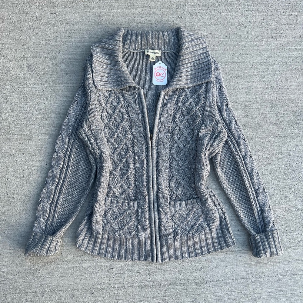 St. John’s Western Cable Knit Sweater